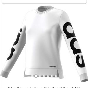 White Adidas Essentials Sweatshirt
